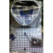 Curtis Blue and white short sleeve shirt